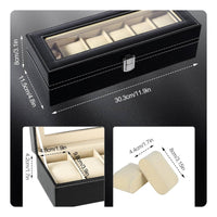 Watch Display Box Scratch Resistant Leather Watch Box Lockable