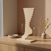 Chain Display Stand Wooden Accessory Storage Detachable Base for Vanity