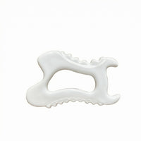 Ceramic Gua Sha Tool Contoured Ceramic Gua Sha White