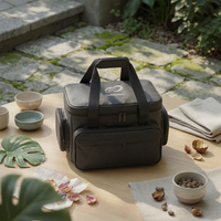 Travel Makeup Bag with Handle Wipe-Clean Cosmetic Bag Makeup Case with Removable Dividers for Journeyers