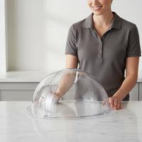 Transparent Hinged Lid Pastry Cover Particle-Resistant Buffet Display Cover Buffet Food Protector High Visual Openness Catering