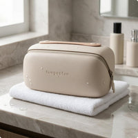 Capsule Makeup Bag Top Zipper Travel Organizer Rounded Rectangular