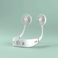 Lightweight & Portable Rechargeable Neckband Fan Ergonomic Fit Hands-Liberated Cooling Fan 360° Surround Airflow for Sports, Office