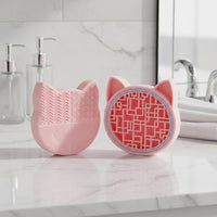 Cosmetic Brush Drying Rack Reusable 2 in 1 Brush Cleaner and Holder for Bathroom