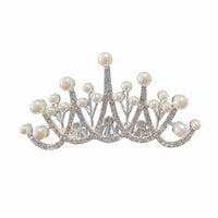 Kids Princess Hair Comb, Crystal Tiara Hairpin, Girls Festive Gathering Headwear, Handmade