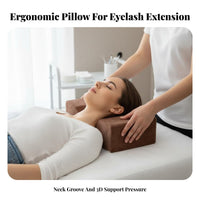 Breathable Textile Eyelash Grafting Pillow Washable Cover Eyelash Extension Pillow Side Pockets for Estheticians, Spa, Spas, Home Studio