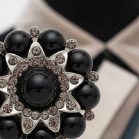Pearl Rhinestone Flower Button Elegant Aesthetic Pearl Flower Button Korean