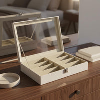 8-Slot Glasses Box Divider Design Organizer Tray Space Saving