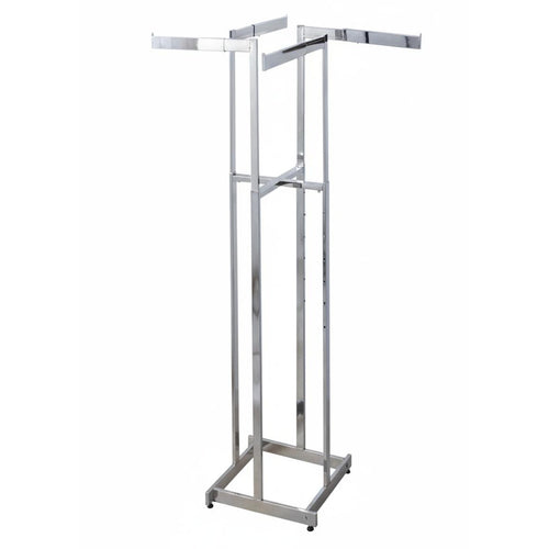 Freestanding Multi-limb Display Stand sturdy Construction Adjustable 4-limb Rack SpaceSaving retail outlet apparatus Easy Assembly for Retailers, Boutique Owners, Showroom, Market Stall