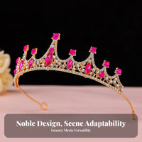 Crystal Birthday Tiara Sparkling Crystal S Crystal Princess Crown Crystal Tiara Jeweled Regal Gathering Crown for Wedding