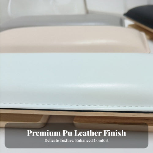 Adjustable Height Butterfly Nail Arm Rest Stable Solid Wood Base Foldable Manicure Arm Rest Comfortable Padding for Beginners, Beauty Studio
