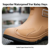 Short Rain Boots Long-Lasting Short Rubber Rain Shoes Stylish for Walking, Men