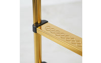 Gold-Toned Stainless Steel Pool Ladder Corrosion-Resistant Pool Ladder with Non-Slip Steps Heavy-Duty Sturdy for Homeowners