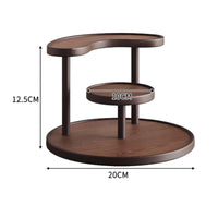 Three-Tier Desktop Storage Rack Compact Round Base Storage Rack Space Saving