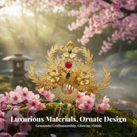 Traditional Chinese Attire Hair Adornment Handmade Traditional Chinese Attire Hair Crown Gilded Alloy Insert Comb Intricate