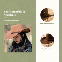 Cowboy Hat, Wide Brim, Vintage Sun Protection