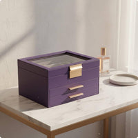 3-Layer Jewelry Box Soft Velvet Lining Storage Item Space Saving