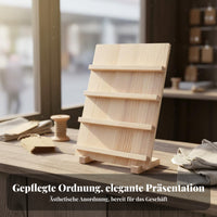 Earring Card Holder Stand Large Capacity Wooden Jewelry Display Rack