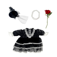 Elegant Pet Dress with Hat Fancy Lace Dog Costume Layered Cat Dress with Veil Vintage for Cats, Dogs, Small Pets, Photo Shoots, Halloween, Parties