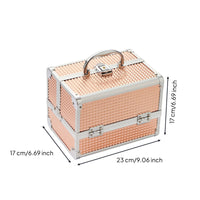 Makeup Box with Mirror Large Capacity Portable Beauty Suitcase Sturdy for Salon