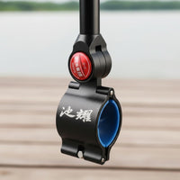 Aluminum Fishing Rod Holder Sturdy Duty Telescopic Rod Rest Clamp-on Pole Holder Adjustable Rustproof for Big Game Fishermen