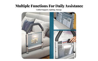 Under-Mattress Mobility Aid Adjustable Bed Assist Rail Wide Base for Bedside