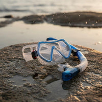 Dry Snorkel Set 180° Panoramic View Outdoor Gear Breath Easy for Diving, Adults