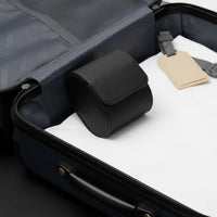 Single Watch Travel Case Soft Suede Lining Leather Watch Roll Individual Accessory Storage Flat Bottom Design for Travelers