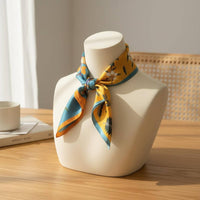 Small Square Scarf Sun Protection Square Scarf Silky Neckerchief Lightweight Printed Neckerchief Versatile Styling for Women