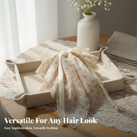 Floral Ribbon Hair Clasp Romantic Design Transparent Flower Hair Clasp Floral Jaw Clamp Elegance Ful Ribbons Elegant Design