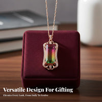 Watermelon Tourmaline Neckpiece Elegant Design Watermelon Tourmaline Necklace