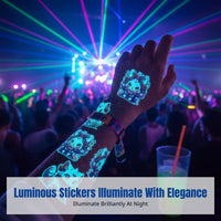 Luminous Skin Decal Sticker, Cute Creature Cat Dog, Navy, EDM, Random Pattern