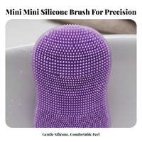 Gentle on Skin Silicone Face Brush Massaging Mini Nose Cleaning Brush Easy to Hold for Adults, Teenagers, Home Spa, Shower, Bathroom