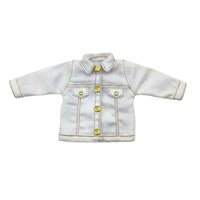 Doll Denim Jacket Fashionable Miniature Button-up Jacket Handmade for Hobbyists