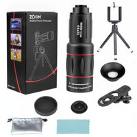 Telephoto Phone Lens Black Portable Mobile Telephoto Lens for Filming