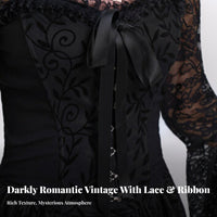 2 Pieces Strapless Corset Dress with Lace Shrug Flared Bell Sleeves for Teens