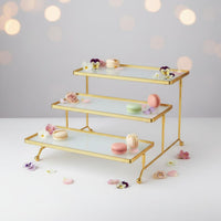 3 Tier Dessert Display Stand Sturdy Metal Frame Tableware for Birthday Party