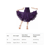360 Degree Dance Skirt Elastic Waistband Dancewear for Performers
