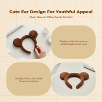 Soft plush teddy ear headband for kids, girls, parties