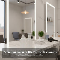 Refillable Perm Lotion Foamer Bottle Soft Squeezable Body Press Foam Bottle Measurement Markings for Salon Professionals, Barbershop, Home