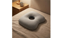 Ear Hole Pillow Dipped Edge Side Sleeper Pillow Rounded Corners