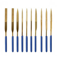 10 Pieces Diamond File Set Blue Handle Hand Tool