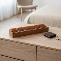 Watch Tray with Cushions Wooden wristwatch Display Tray Modern for Showcase