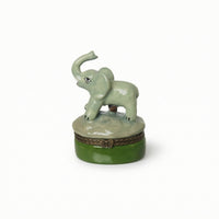 Jewelry Box with Figurine Lid Decorative Ceramic Jewelry Box Gold for Vanity