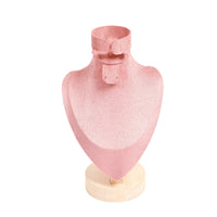 Necklace Display Bust Rose Retail Fixture Wood Base for Countertop