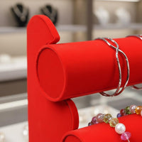 3 Tier Bracelet Holder Easy to Assemble 3 Tier Bracelet Stand Cylindrical Bar Bangle Display Large Capacity Plush Watch Holder