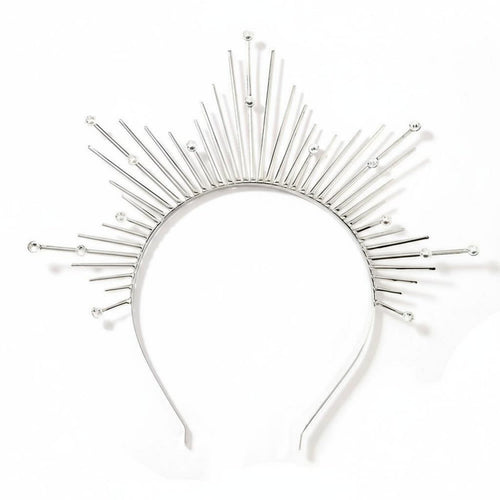 Radiant Crown Statement Piece Radiant Crown Headband Celestial Headpiece Attention-Grabbing-Catching Celestial Point