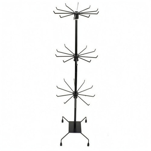 Three-Tier Display Rack Metal Rotating Display Rack Space Saving for Table