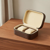 Portable Watch Storage Box Soft Lining Zippered Watch Travel Case Zippered Jewelry Storage Box Wear-Resistant Long-Lasting Hard