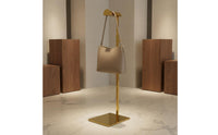 Purse Display Stand Rust-Rust-Resistant Metal Purse Display Rack Adjustable Handbag Stand Sleek Polished Edges Countertop Bag